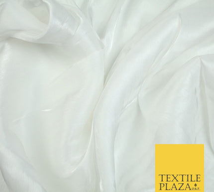 38 COLOURS - Soft Glazed Shimmer Sheer Woven Polyester Satin Organza Feel Fabric