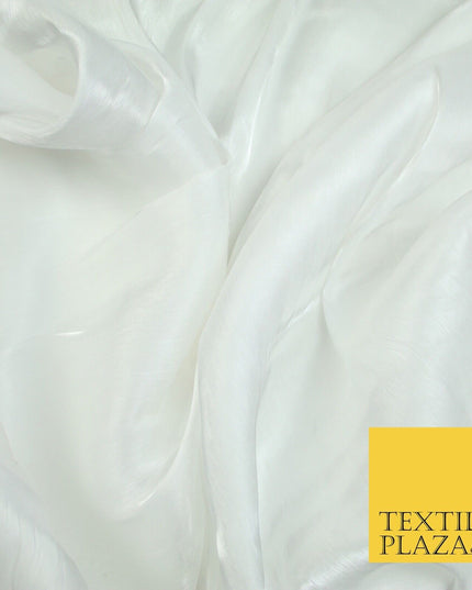 38 COLOURS - Soft Glazed Shimmer Sheer Woven Polyester Satin Organza Feel Fabric