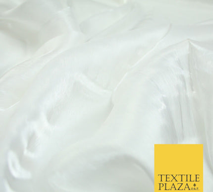 38 COLOURS - Soft Glazed Shimmer Sheer Woven Polyester Satin Organza Feel Fabric