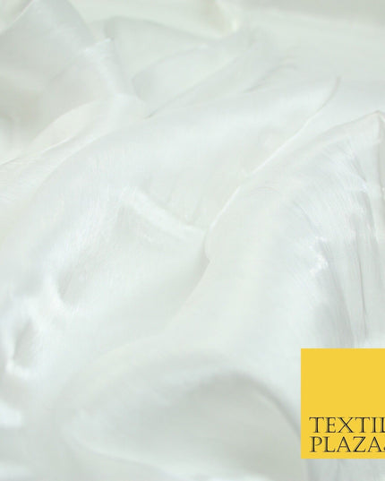 38 COLOURS - Soft Glazed Shimmer Sheer Woven Polyester Satin Organza Feel Fabric