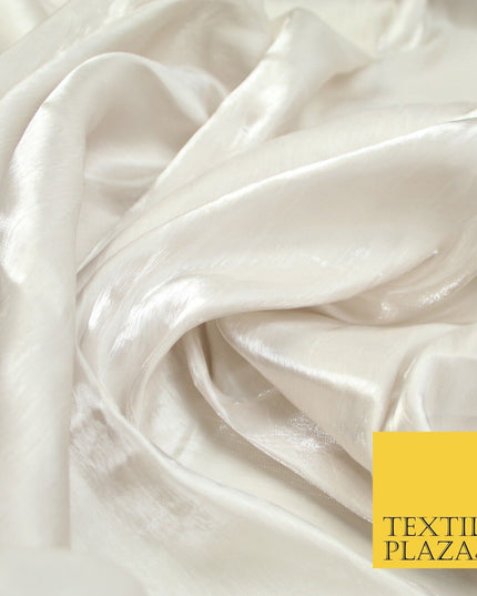 38 COLOURS - Soft Glazed Shimmer Sheer Woven Polyester Satin Organza Feel Fabric