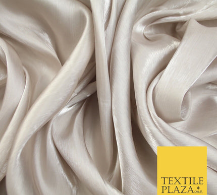 38 COLOURS - Soft Glazed Shimmer Sheer Woven Polyester Satin Organza Feel Fabric