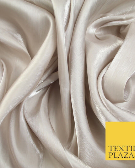 38 COLOURS - Soft Glazed Shimmer Sheer Woven Polyester Satin Organza Feel Fabric