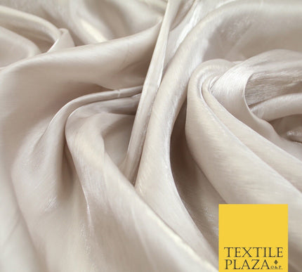 38 COLOURS - Soft Glazed Shimmer Sheer Woven Polyester Satin Organza Feel Fabric