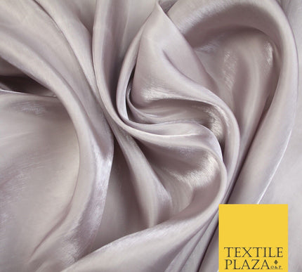 38 COLOURS - Soft Glazed Shimmer Sheer Woven Polyester Satin Organza Feel Fabric