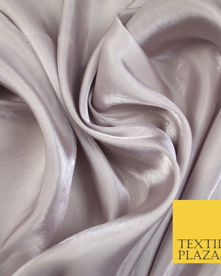 38 COLOURS - Soft Glazed Shimmer Sheer Woven Polyester Satin Organza Feel Fabric