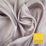 38 COLOURS - Soft Glazed Shimmer Sheer Woven Polyester Satin Organza Feel Fabric