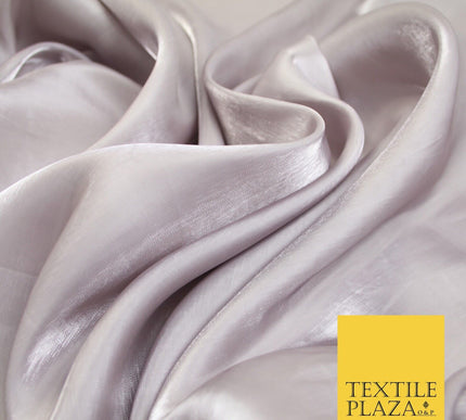 38 COLOURS - Soft Glazed Shimmer Sheer Woven Polyester Satin Organza Feel Fabric