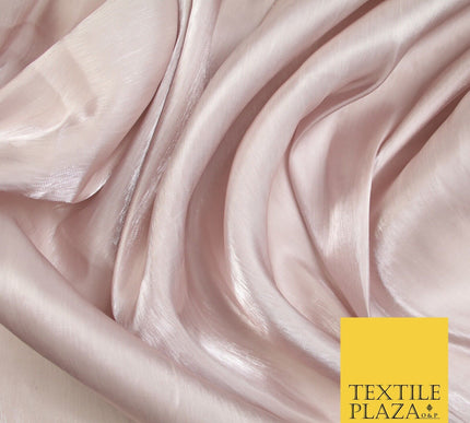 38 COLOURS - Soft Glazed Shimmer Sheer Woven Polyester Satin Organza Feel Fabric