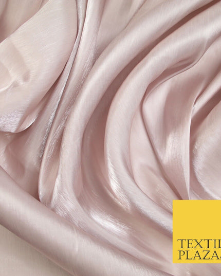 38 COLOURS - Soft Glazed Shimmer Sheer Woven Polyester Satin Organza Feel Fabric
