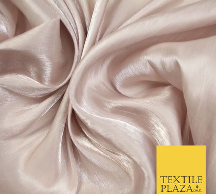 38 COLOURS - Soft Glazed Shimmer Sheer Woven Polyester Satin Organza Feel Fabric