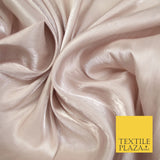 38 COLOURS - Soft Glazed Shimmer Sheer Woven Polyester Satin Organza Feel Fabric