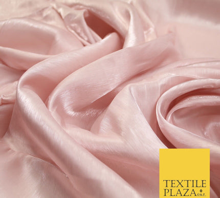 38 COLOURS - Soft Glazed Shimmer Sheer Woven Polyester Satin Organza Feel Fabric