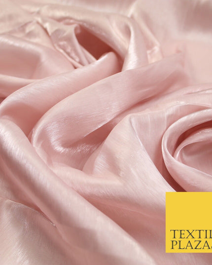 38 COLOURS - Soft Glazed Shimmer Sheer Woven Polyester Satin Organza Feel Fabric