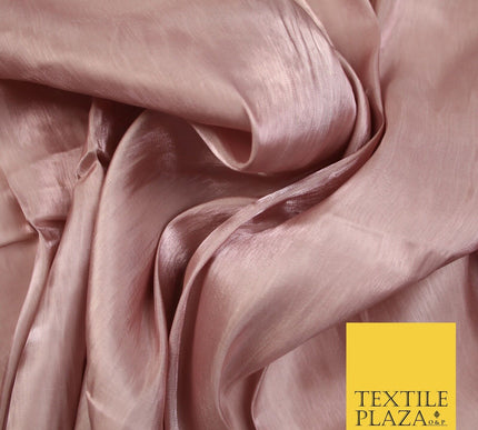38 COLOURS - Soft Glazed Shimmer Sheer Woven Polyester Satin Organza Feel Fabric