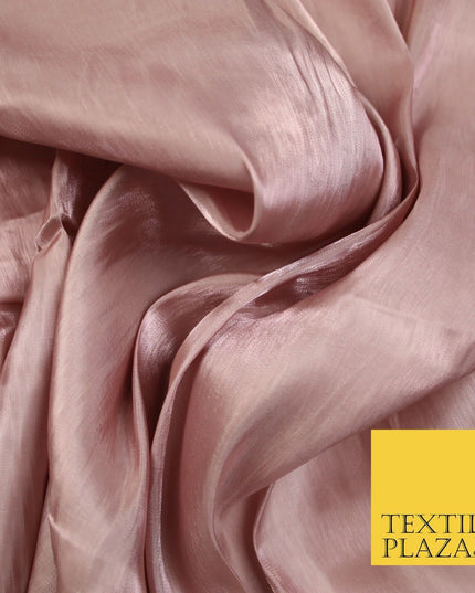 38 COLOURS - Soft Glazed Shimmer Sheer Woven Polyester Satin Organza Feel Fabric