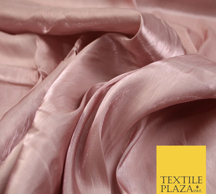 38 COLOURS - Soft Glazed Shimmer Sheer Woven Polyester Satin Organza Feel Fabric