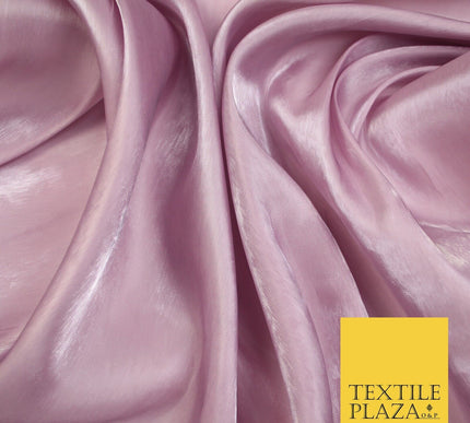 38 COLOURS - Soft Glazed Shimmer Sheer Woven Polyester Satin Organza Feel Fabric