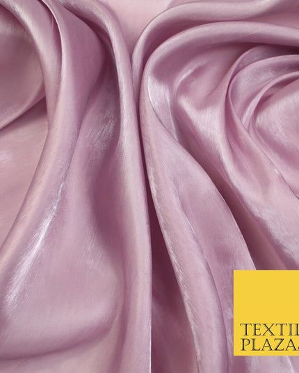 38 COLOURS - Soft Glazed Shimmer Sheer Woven Polyester Satin Organza Feel Fabric