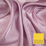 38 COLOURS - Soft Glazed Shimmer Sheer Woven Polyester Satin Organza Feel Fabric