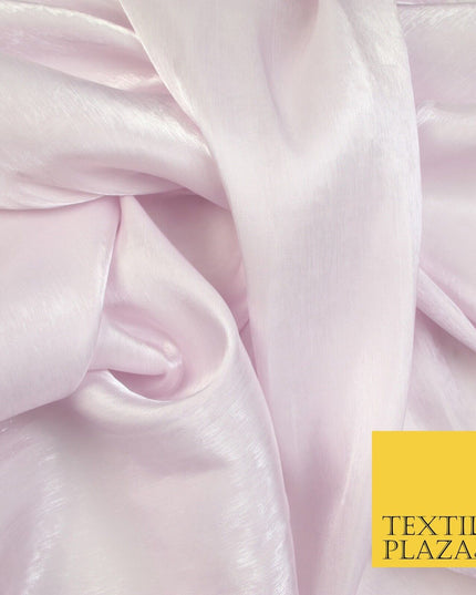 38 COLOURS - Soft Glazed Shimmer Sheer Woven Polyester Satin Organza Feel Fabric