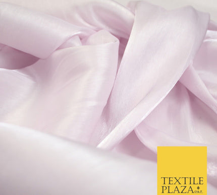 38 COLOURS - Soft Glazed Shimmer Sheer Woven Polyester Satin Organza Feel Fabric