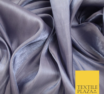 38 COLOURS - Soft Glazed Shimmer Sheer Woven Polyester Satin Organza Feel Fabric