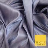 38 COLOURS - Soft Glazed Shimmer Sheer Woven Polyester Satin Organza Feel Fabric