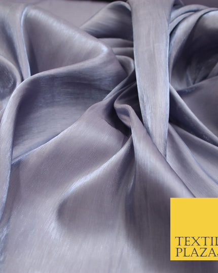 38 COLOURS - Soft Glazed Shimmer Sheer Woven Polyester Satin Organza Feel Fabric