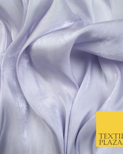 38 COLOURS - Soft Glazed Shimmer Sheer Woven Polyester Satin Organza Feel Fabric