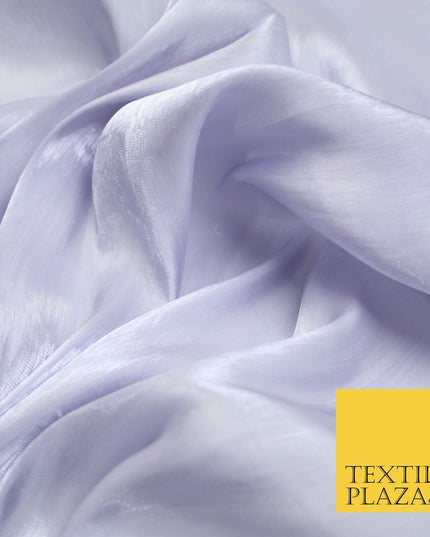38 COLOURS - Soft Glazed Shimmer Sheer Woven Polyester Satin Organza Feel Fabric