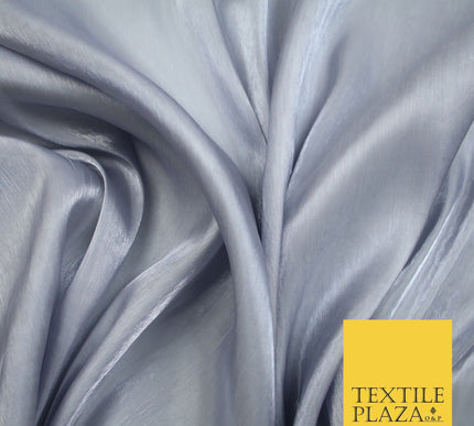 38 COLOURS - Soft Glazed Shimmer Sheer Woven Polyester Satin Organza Feel Fabric