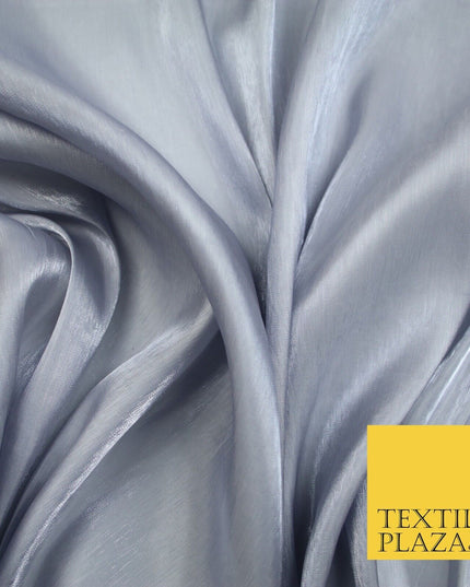 38 COLOURS - Soft Glazed Shimmer Sheer Woven Polyester Satin Organza Feel Fabric