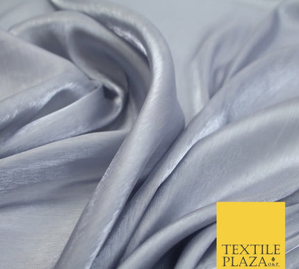 38 COLOURS - Soft Glazed Shimmer Sheer Woven Polyester Satin Organza Feel Fabric