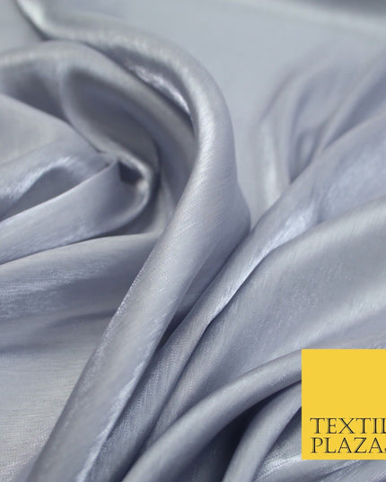 38 COLOURS - Soft Glazed Shimmer Sheer Woven Polyester Satin Organza Feel Fabric