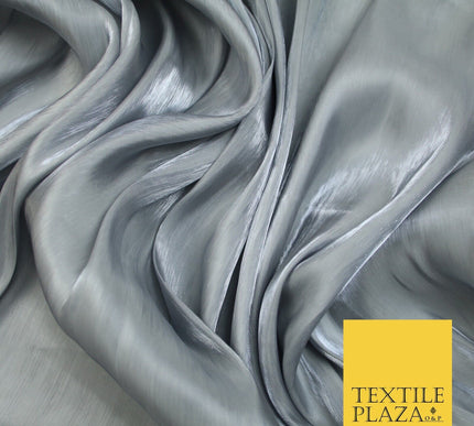 38 COLOURS - Soft Glazed Shimmer Sheer Woven Polyester Satin Organza Feel Fabric
