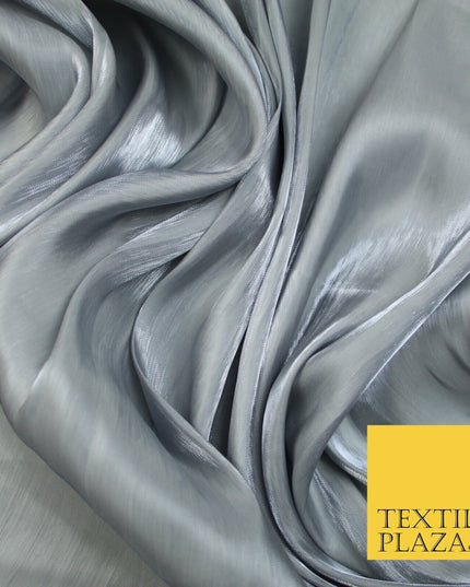 38 COLOURS - Soft Glazed Shimmer Sheer Woven Polyester Satin Organza Feel Fabric