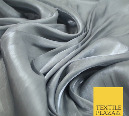 38 COLOURS - Soft Glazed Shimmer Sheer Woven Polyester Satin Organza Feel Fabric