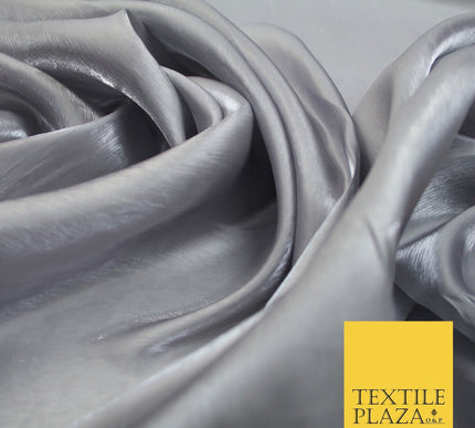 38 COLOURS - Soft Glazed Shimmer Sheer Woven Polyester Satin Organza Feel Fabric