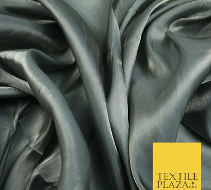 38 COLOURS - Soft Glazed Shimmer Sheer Woven Polyester Satin Organza Feel Fabric