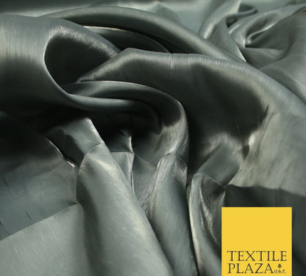 38 COLOURS - Soft Glazed Shimmer Sheer Woven Polyester Satin Organza Feel Fabric