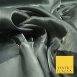38 COLOURS - Soft Glazed Shimmer Sheer Woven Polyester Satin Organza Feel Fabric