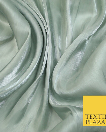 38 COLOURS - Soft Glazed Shimmer Sheer Woven Polyester Satin Organza Feel Fabric