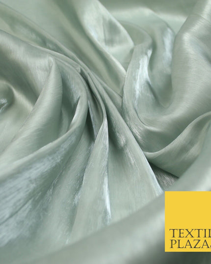 38 COLOURS - Soft Glazed Shimmer Sheer Woven Polyester Satin Organza Feel Fabric