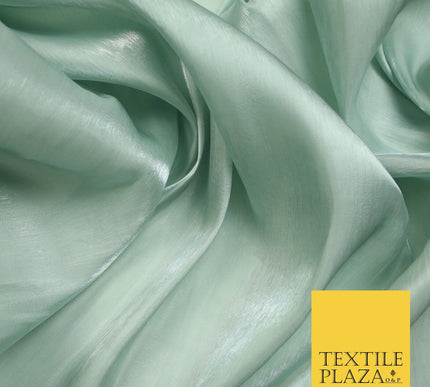 38 COLOURS - Soft Glazed Shimmer Sheer Woven Polyester Satin Organza Feel Fabric