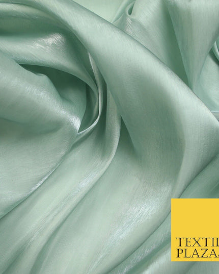 38 COLOURS - Soft Glazed Shimmer Sheer Woven Polyester Satin Organza Feel Fabric