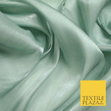 38 COLOURS - Soft Glazed Shimmer Sheer Woven Polyester Satin Organza Feel Fabric