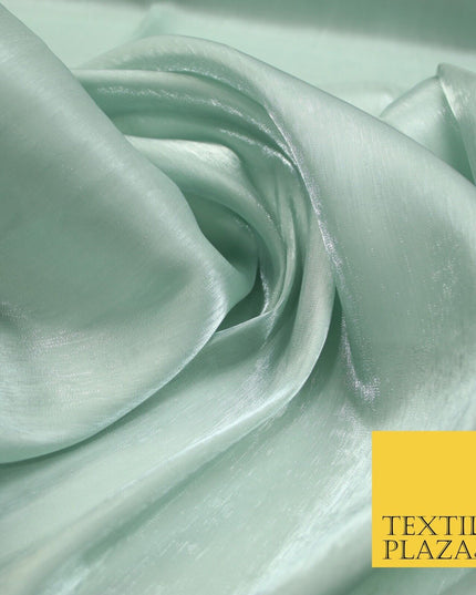 38 COLOURS - Soft Glazed Shimmer Sheer Woven Polyester Satin Organza Feel Fabric