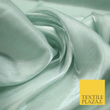 38 COLOURS - Soft Glazed Shimmer Sheer Woven Polyester Satin Organza Feel Fabric