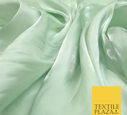 38 COLOURS - Soft Glazed Shimmer Sheer Woven Polyester Satin Organza Feel Fabric